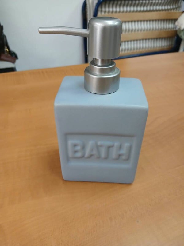 Porta sapone liquido da bagno in coccio