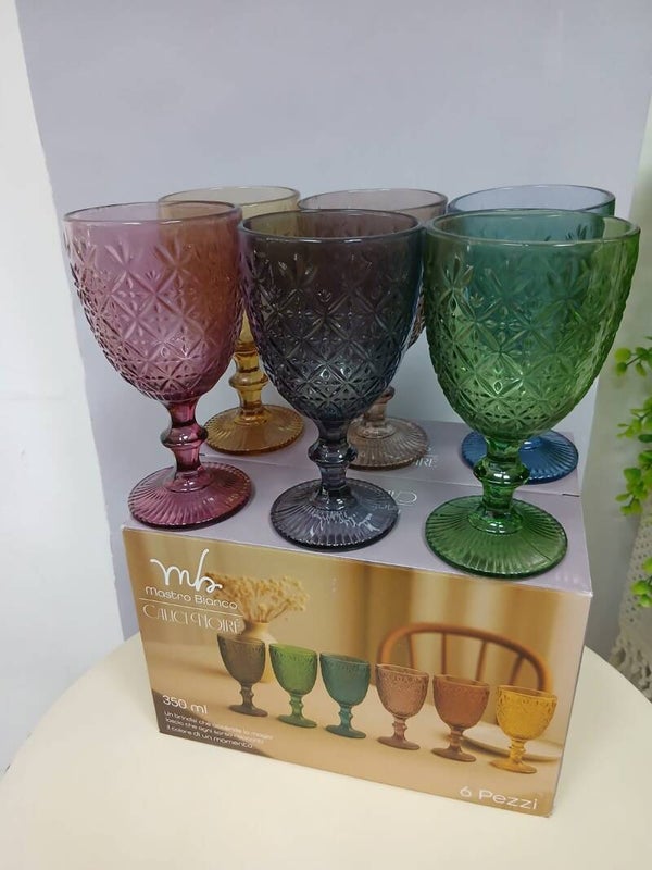 Servizio di calici colorati da sei
