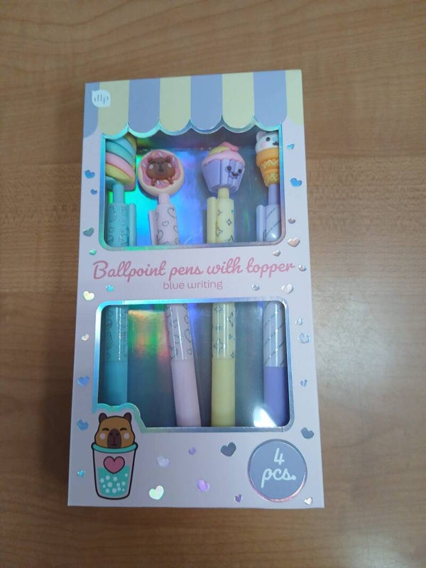 Set di penne che scrivono blu