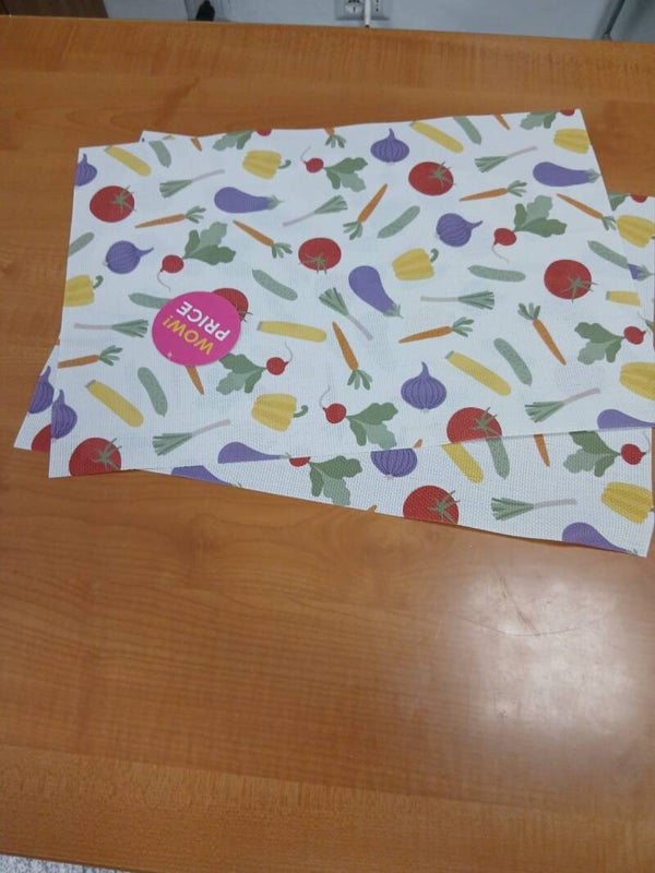 Set due tovagliette da colazione linea ortaggi