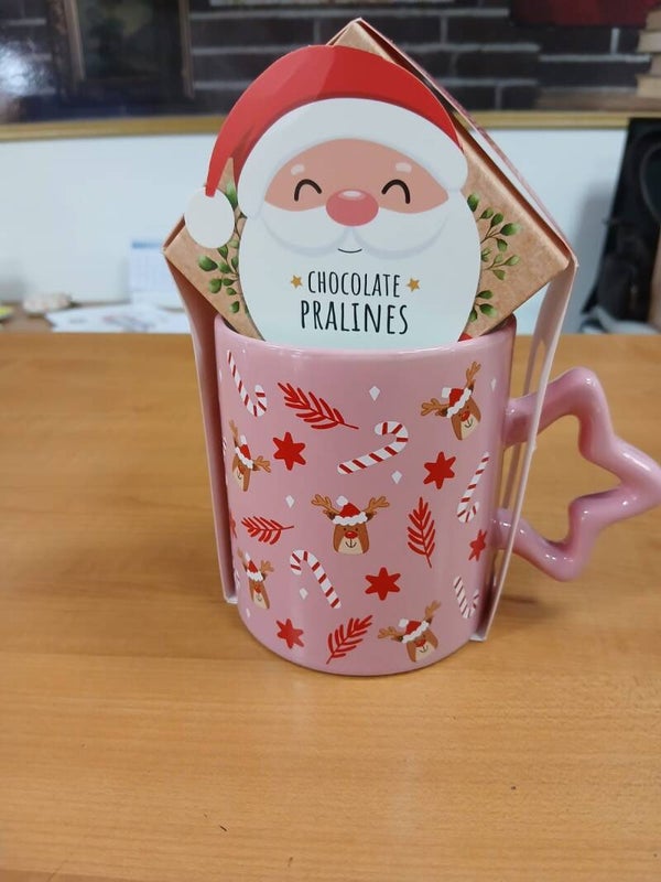 Tazza con cioccolatini Natalizia