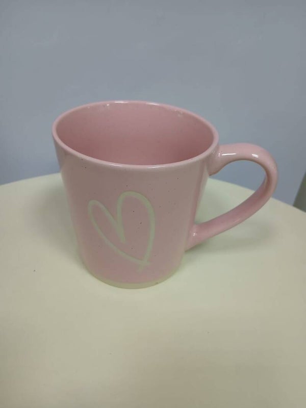 Tazza rosa con cuore articolo nuovo
