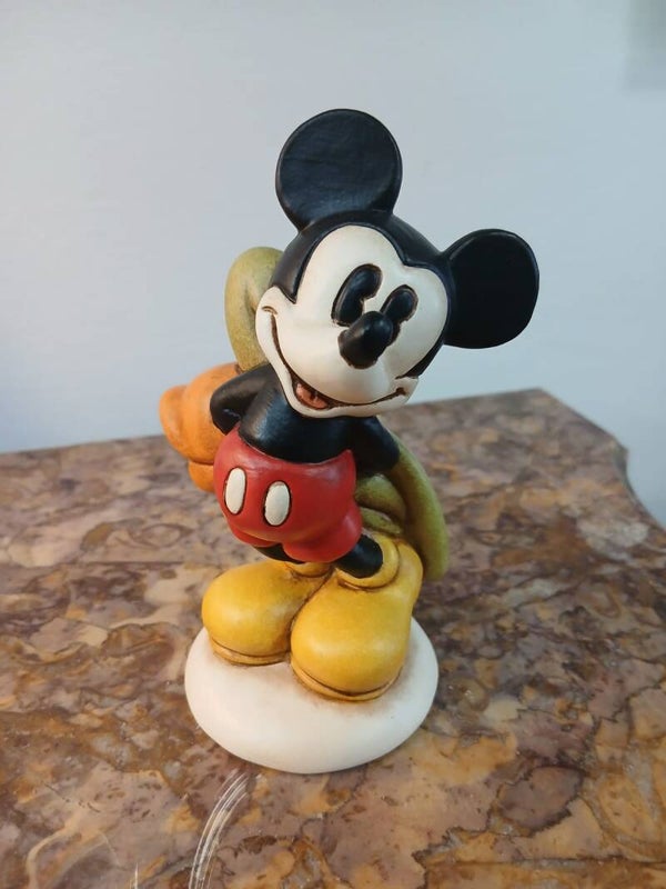 Topolino in piedi con tulipano Thun Disney senza scatola
