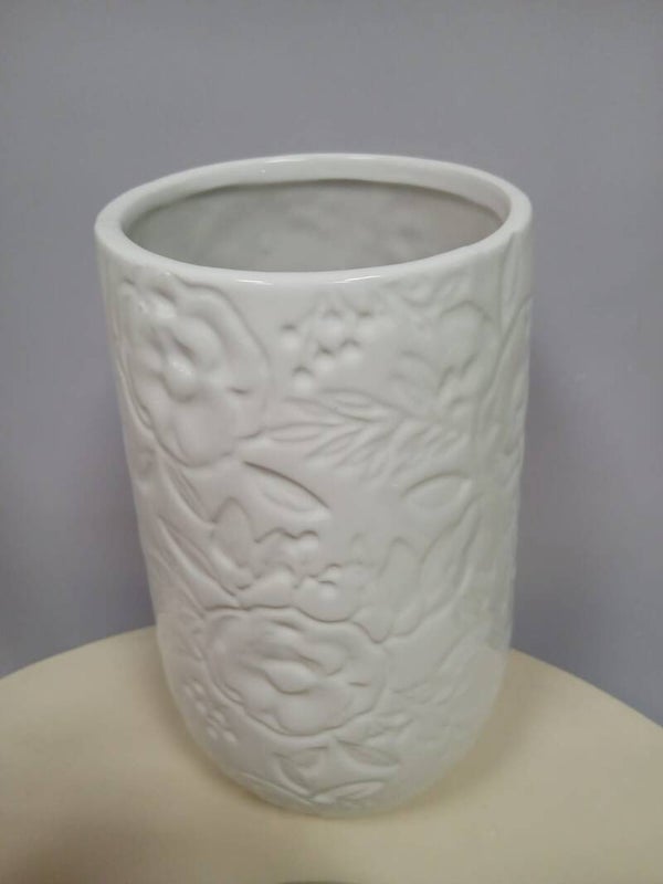 Vaso bianco con fiori disegnati articolo nuovo