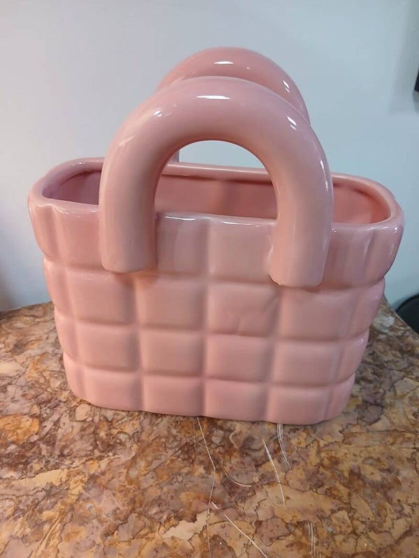 Vaso in coccio rosa