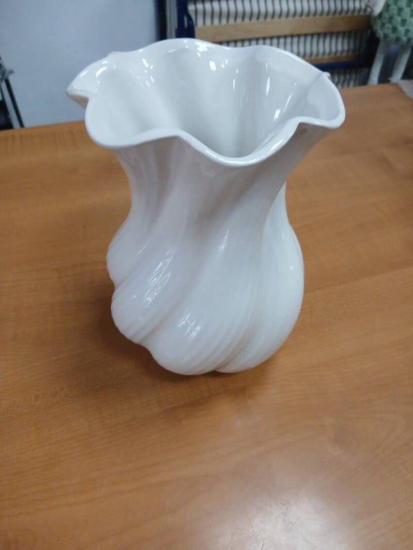 Vaso grande a spirale bianco
