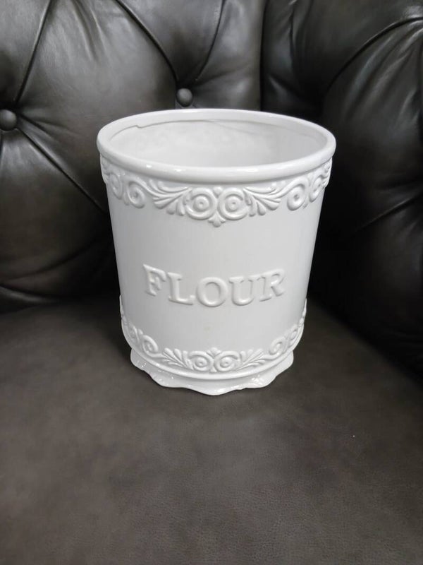 Vaso grande in coccio bianco
