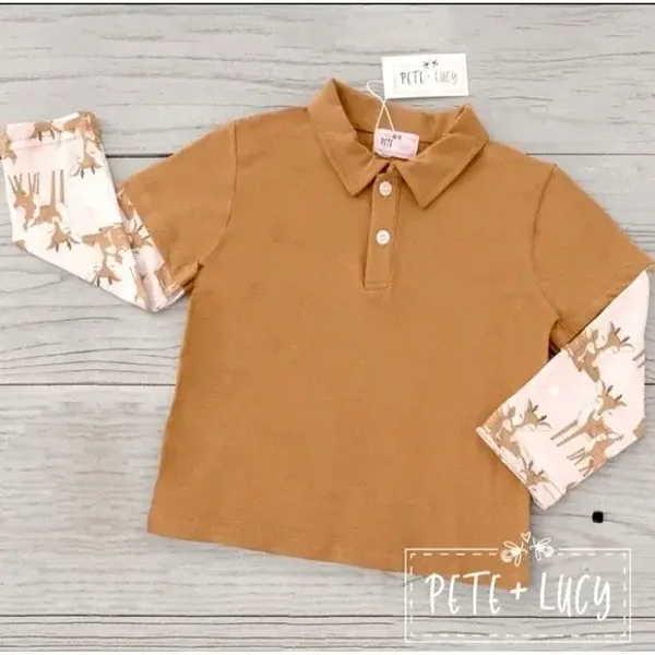 BOYS GOLDEN DEER TOP