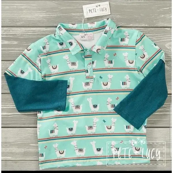 HAPPY LLAMA BOYS TOP