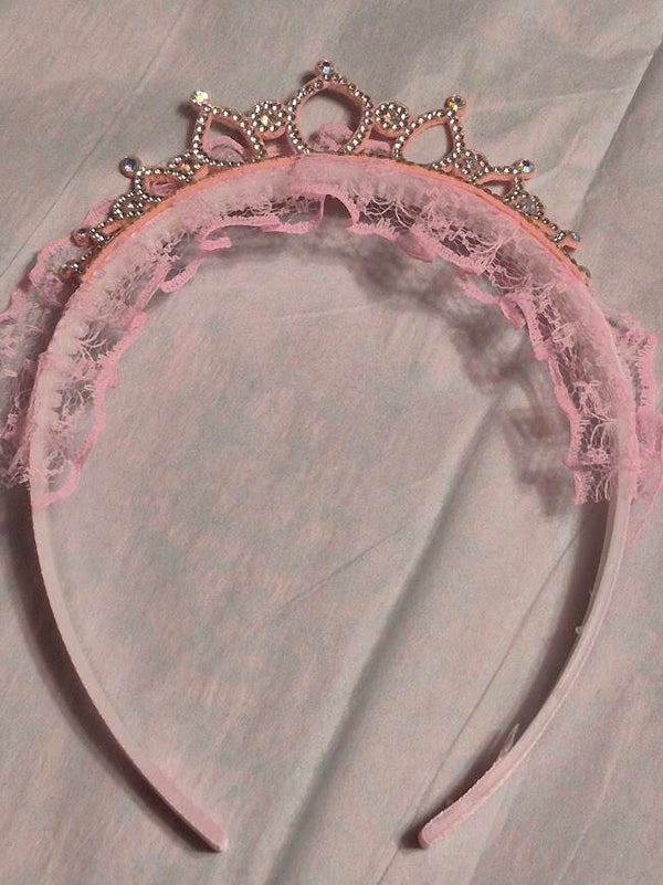 Lacy Pink Girls Tiara
