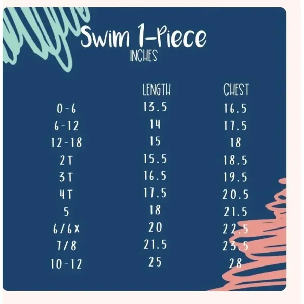 ONE PIECE SWIMSUIT SIZING GUIDE