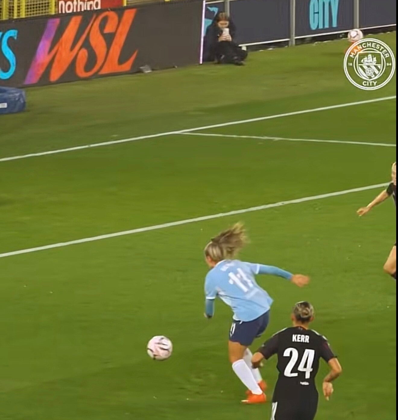 Me capturing Lauren Hemp's goal