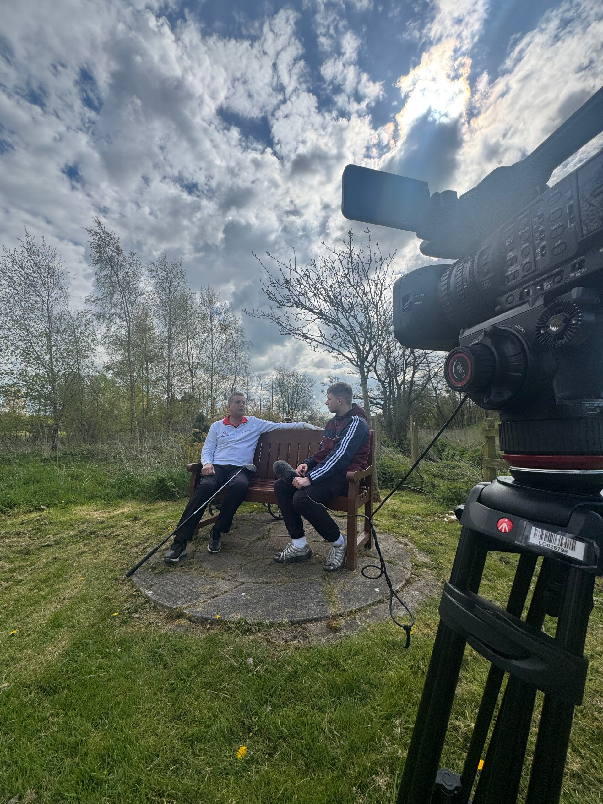 Filming on behalf of England &amp; Wales Blind Golf Association