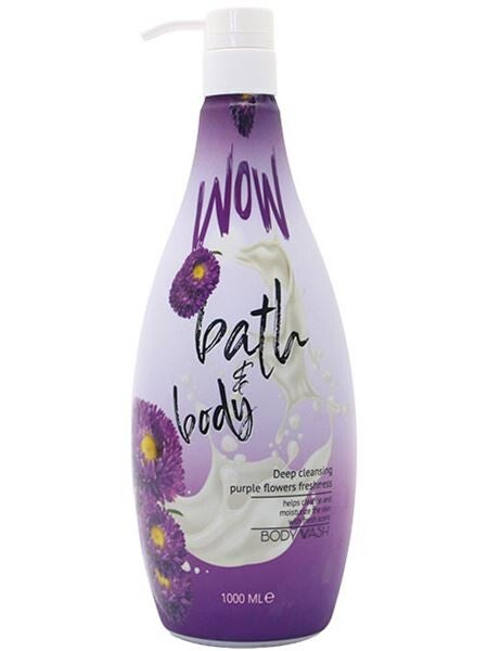 Wow Shower Gel Purple Flowers 1000ml