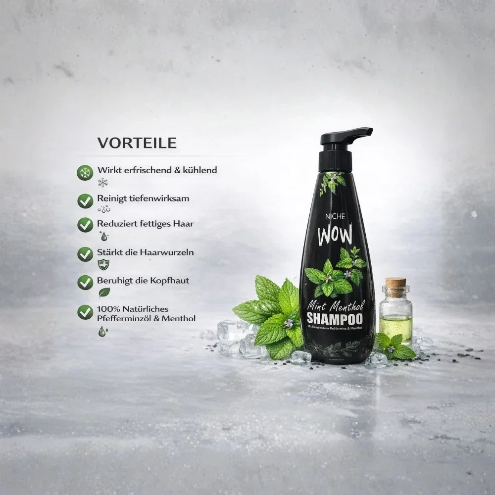 WOW Niche Shampoo Mint Menthol Nane Mentol 1 Liter