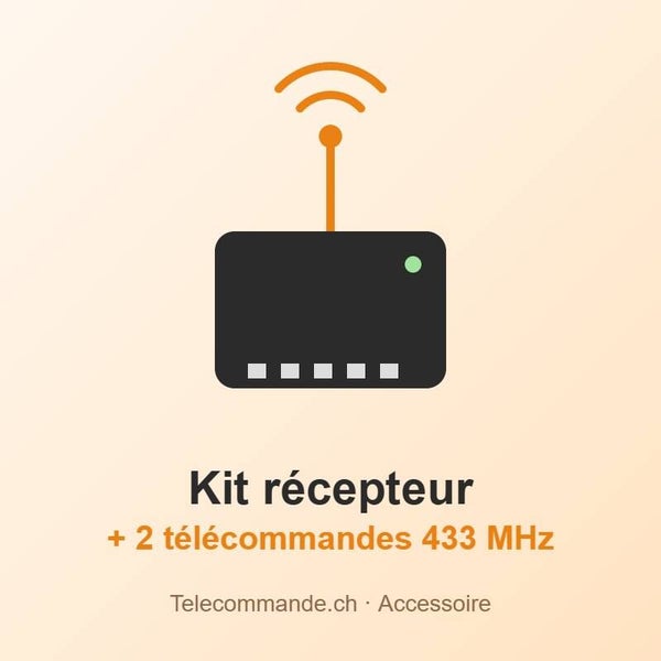 Kit récepteur universel 433 MHz + 2 télécommandes