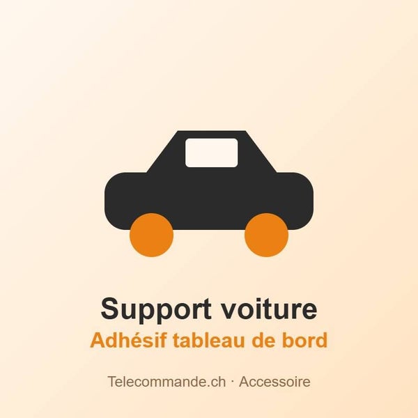 Support télécommande adhésif pour tableau de bord