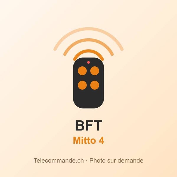 Télécommande BFT Mitto 4 – 433 MHz, 4 touches