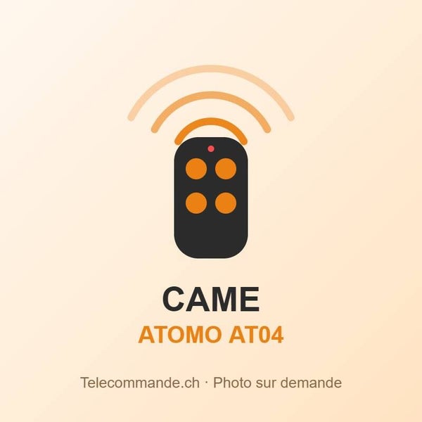 Télécommande Came ATOMO AT04 – 433 MHz, 4 touches