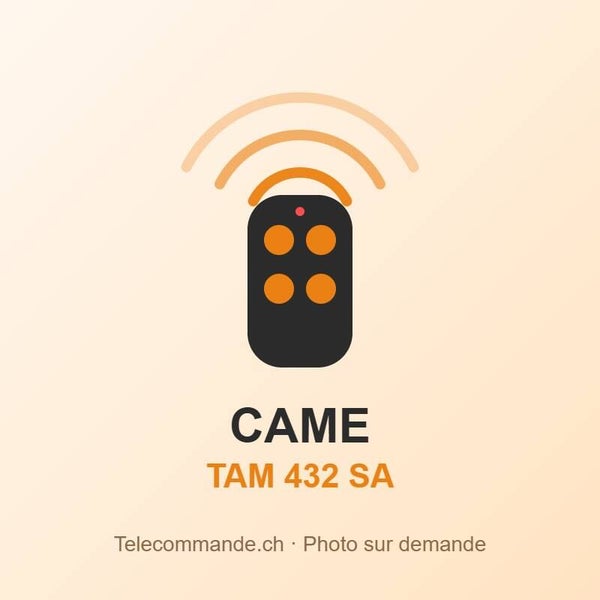 Télécommande Came TAM 432 SA – 433 MHz, 2 touches