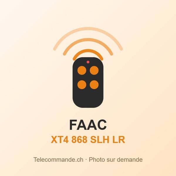 Télécommande FAAC XT4 868 SLH LR – 868 MHz, 4 touches