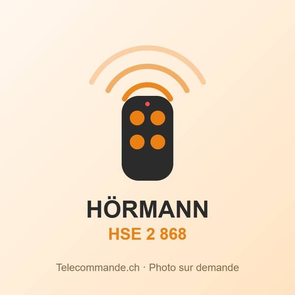 Télécommande Hörmann HSE 2 868 – 868 MHz, 2 touches