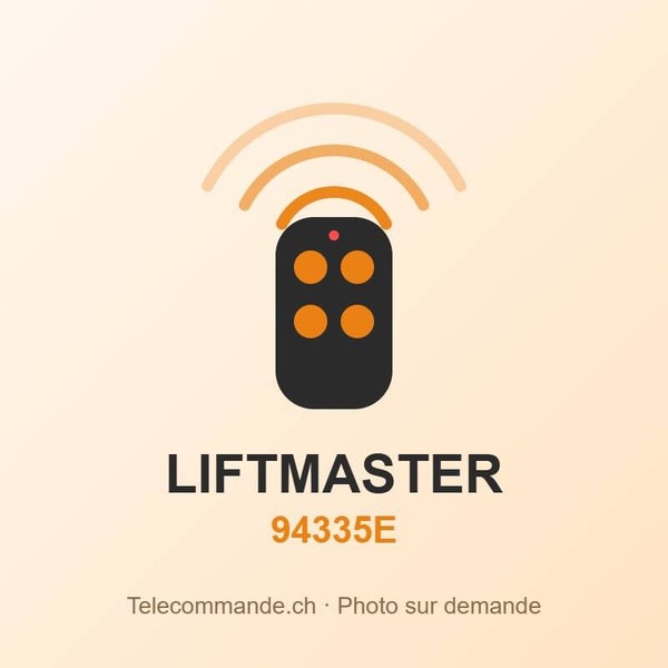 Télécommande LiftMaster 94335E – 433 MHz, 3 touches