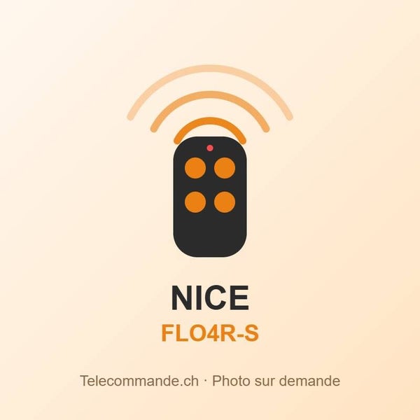 Télécommande Nice FLO4R-S – 433 MHz, 4 touches