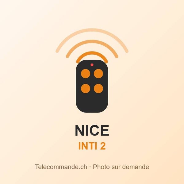 Télécommande Nice INTI 2 – 433 MHz, 2 touches