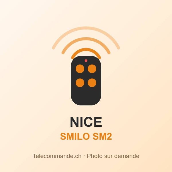 Télécommande Nice SMILO SM2 – 433 MHz, 2 touches