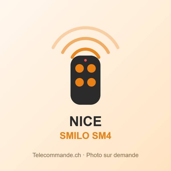 Télécommande Nice SMILO SM4 – 433 MHz, 4 touches