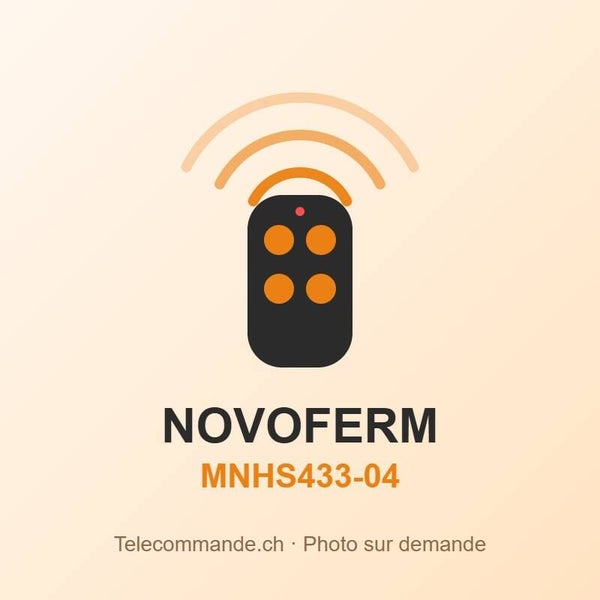 Télécommande Novoferm MNHS433-04 – 433 MHz, 4 touches