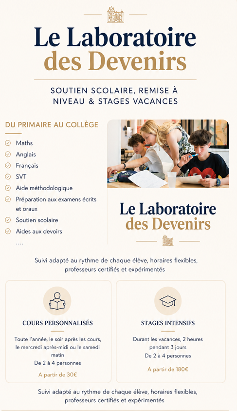 Documents de présentation du Laboratoire des Devenirs pour du soutien scolaire à Marmande Lot et Garonne