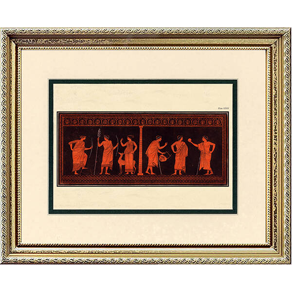 Vase Print Engraving XI