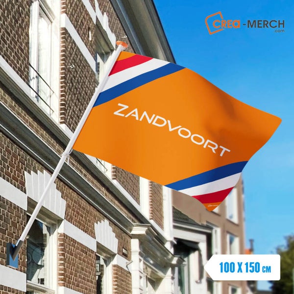 Oranje Zandvoort vlag 100x150cm