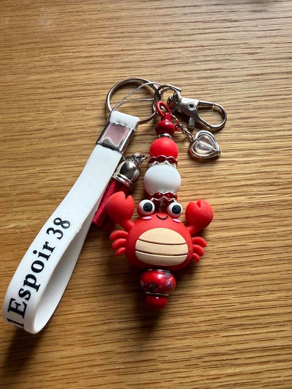 Porte-clés crabe rouge