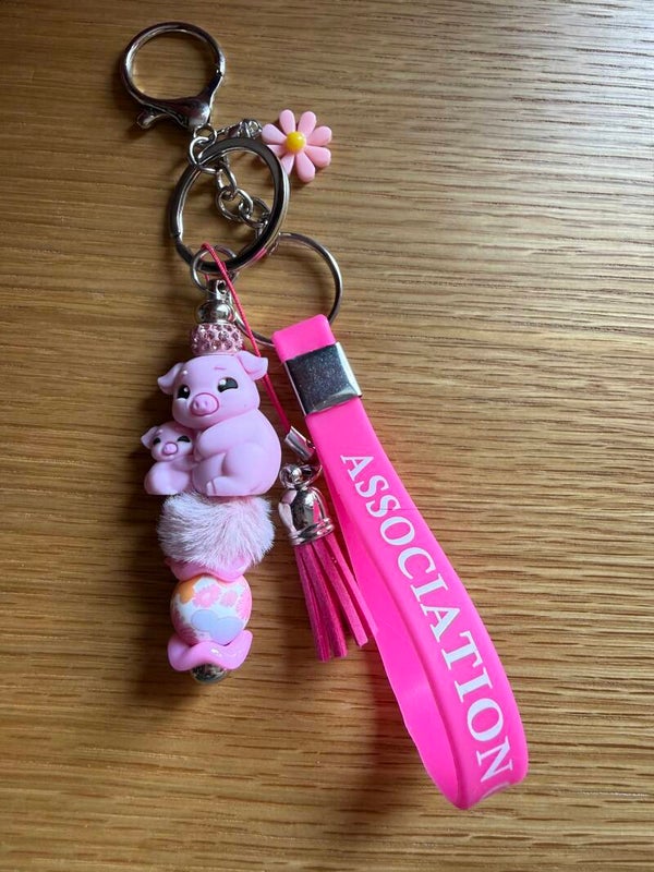🐷 Porte-clés cochon rose