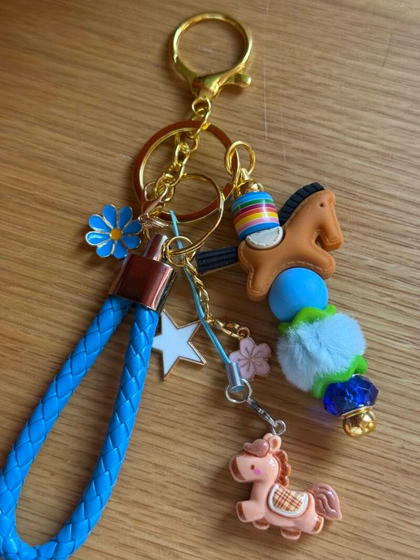 🐴 Porte-clés cheval multicolore