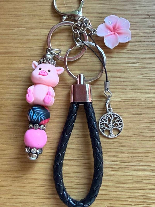 🐷 Porte-clés cochon rose