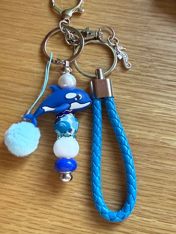 🐬 Porte-clés dauphin bleu