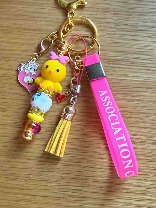 Porte-clés poussin jaune
