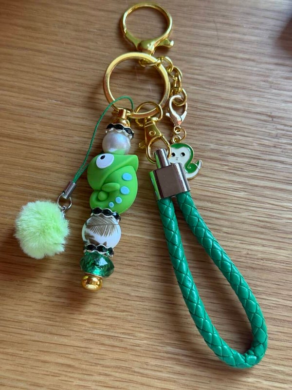 Porte-clés Caméléon vert