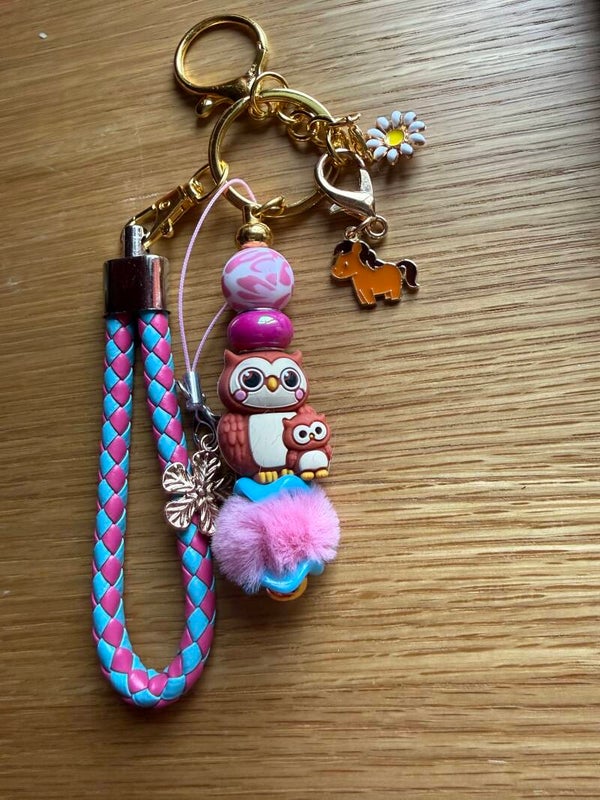 Porte-clés duo de chouettes