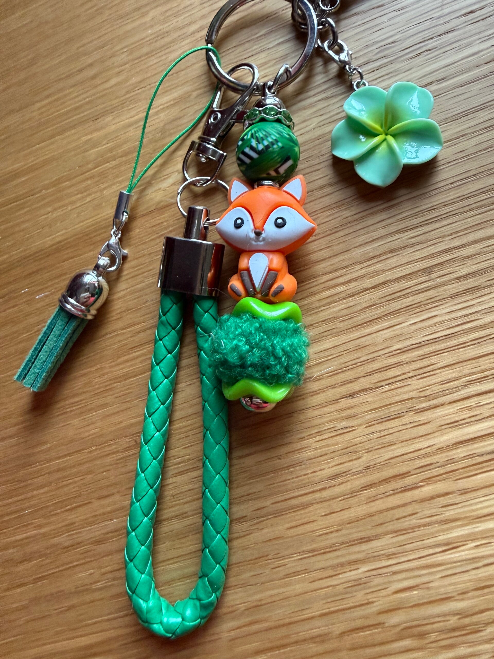 Porte-clés renard porte-bonheur