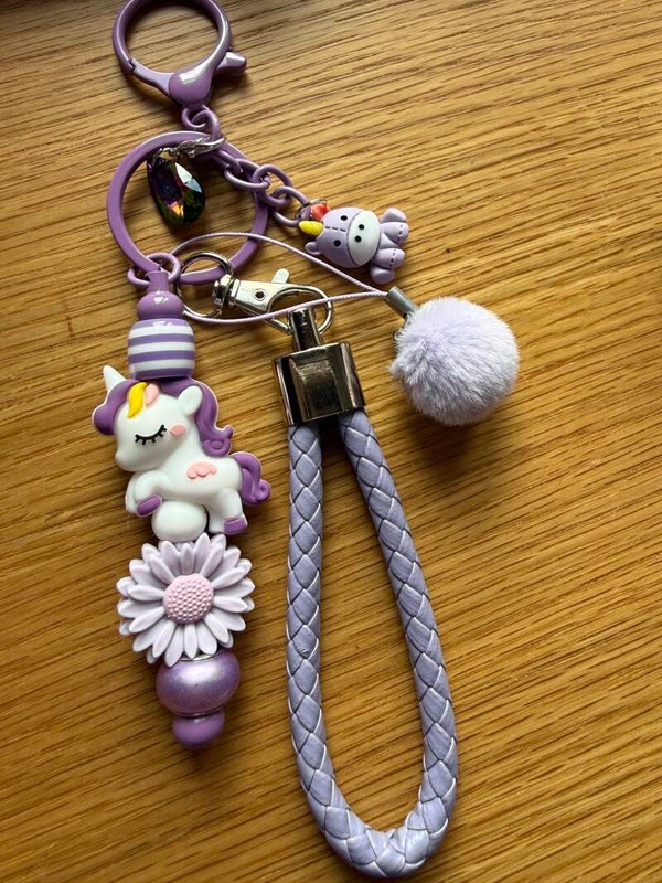 🦄 Porte-clés Licorne Lavande 💜