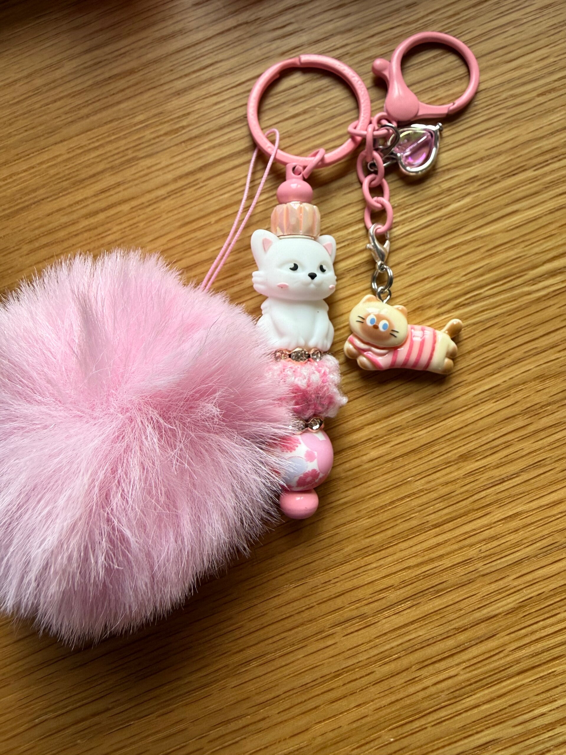 🐱 Porte-clés Chaton Rose 🌸