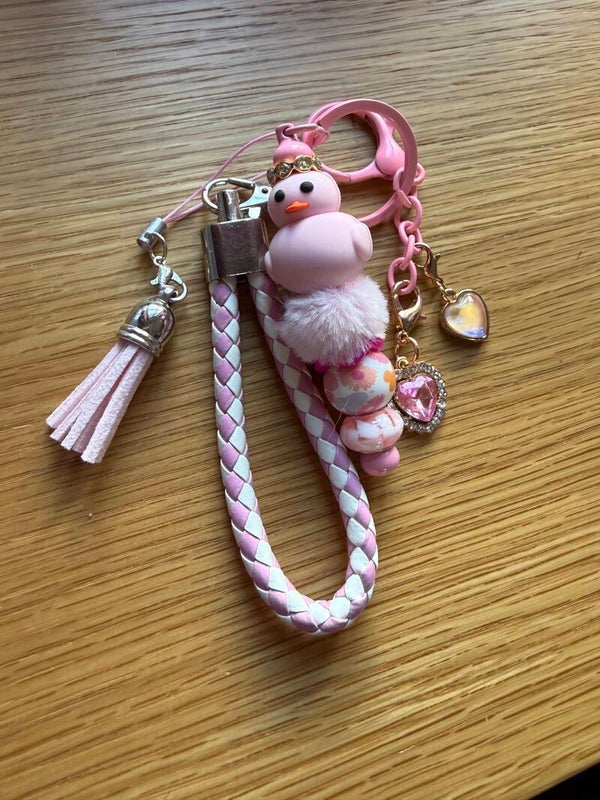 🐥 Porte-clés Petit Canard Rose 💖