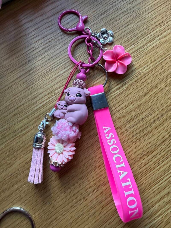 🐷 Porte-clés Petit Cochon Rose 🌸
