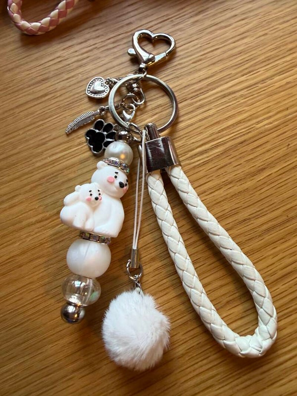🤍 Porte-clés Ours Polaire Blanc ❄️