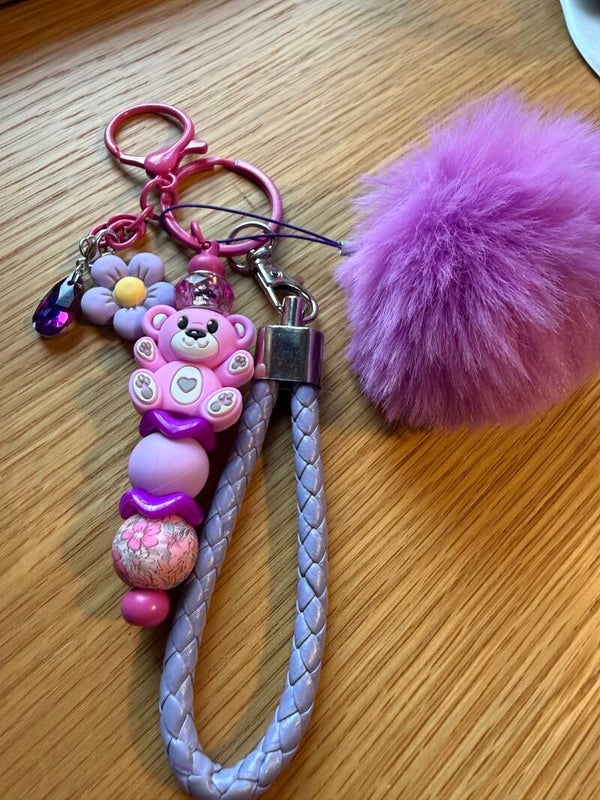 🧸 Porte-clés Ourson Rose 💖